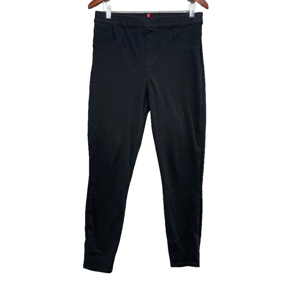 Spanx Jean-ish Ankle Leggings Womens Large Black Pull On Stretch Skinny Office